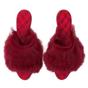 Burberry Jackie 75 Women's Shearling Mules Sandal in Ripple Size 38.5 MSRP $950